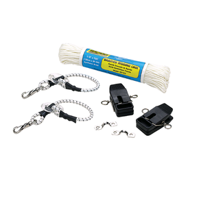 Outrigger Rigging Kit - 400lb Black Braid Perko Clips
