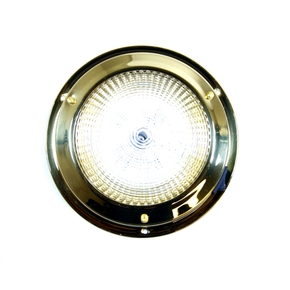 Surface Mt Brass Dome LED Cabin Light - 12v 