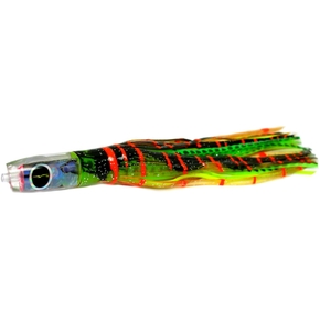 Demon Brat's Micro Baits Game Lure 7" - Brown Gold Orange / Green Chartreuse