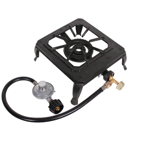 1 Burner Cast Iron Portable Camping Stove with Case/Hose Regulator