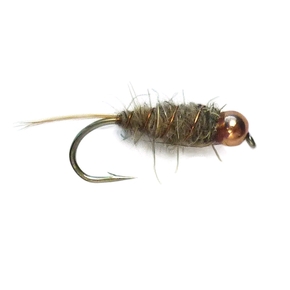 Goldbead Hare & Copper Nymph Freshwater Trout Fly / #B10 Hook (Each)