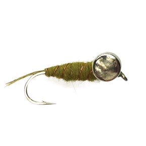 Leadeye Olive Bomb Nymph Freshwater Trout Fly / #B10 Hook (Each)
