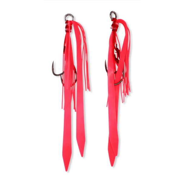 Slider Jig Assist Rig Twin Hook Straight - Lumo