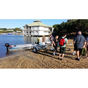 4.3M Inflatable W/30Hp Parsun Outboard - Grey 