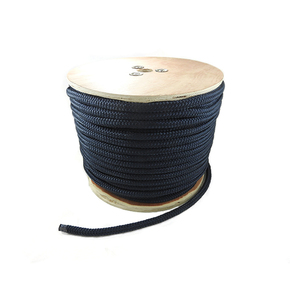 12mm Solid Yacht Racing Braid per metre - Black 
