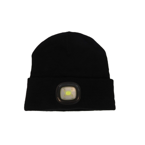 LED Rechargeable Beanie - Black