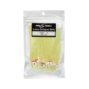 Lumo Octopus Lure Skirt 15cm 5-Pk