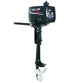 Outboard 2.6hp Short Shaft 2 Stroke - Snap Off F/glass Cowl+Twist Grip Throttle