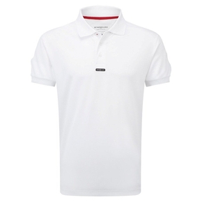 Mens Fast Dri Polo Anti Microbe Shirt Small - White