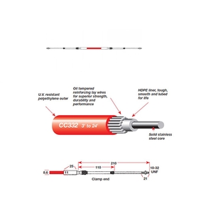 C330 Premium Hi-Flex Outboard/Inboard Engine Remote Control Cable 10' (3.03m)