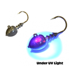 LightBulbs Longshank UV Reflective Jig Heads 3/0 Blue
