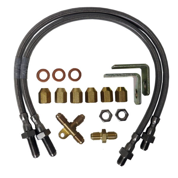 Tpt10211 Trailer Disc Brake Hose Kit- Single Axle - Stainless Steel - Pair