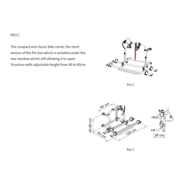 Deluxe Pro-C Folding Bike Rack/Carrier For Rv - Up To 4 Bikes