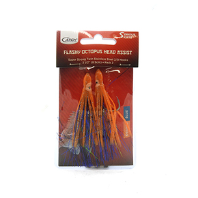 Serious Skirts Jig Assist Rig Orange UV 3.5" 2-pk