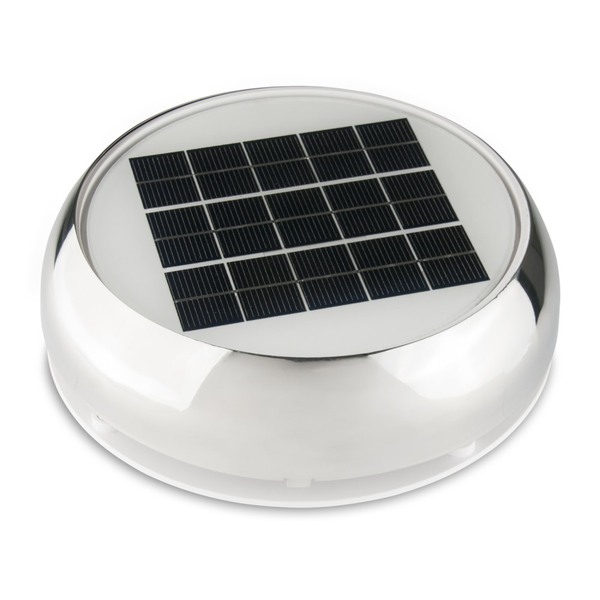 Solar Vent W/24Hr Day/Night Battery 4" Stainless Steel