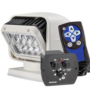 72808 Premium 12v Dual speed LED Search Light w/Wireless Remote - White