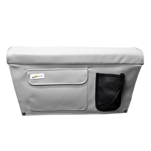 Seat Cushion Pvc W/Storage Pocket 30 X 60Cm Beige Grey