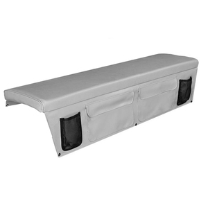 Seat Cushion PVC w/Storage Pocket 30 x 120cm Beige Grey