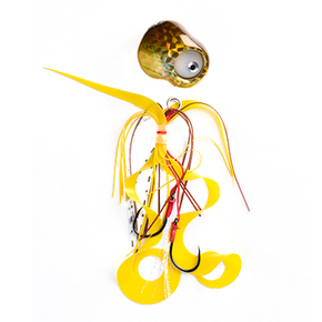 LED Flashing Kabura Slider Jigs - Yellow Brown