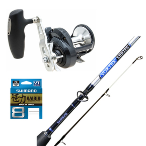 Torium 16PG / Vortex 5'5 30/50lb Jig Combo with Braid