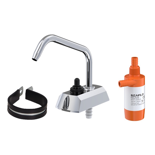 12V 400 Lph Mini Freshwater Galley Pump & Tap Set