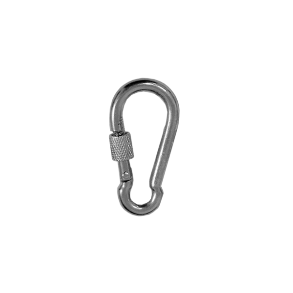 Snap Hook Ss Screw Gate Carabiner No Eye 6X60mm Bs 450Kgs