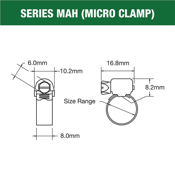 6-16Mm Ss Hose Clamp Narrow Body