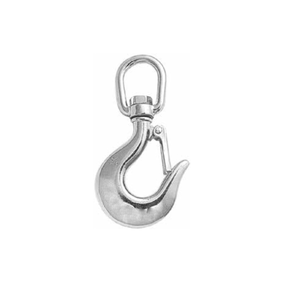 SS Swivel Eye Hook with Safety Latch