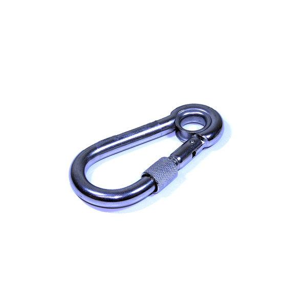 Snap Hook Ss Screw Gate Carabiner W/Eye 10Mm X 100Mm Bs 1090Kgs
