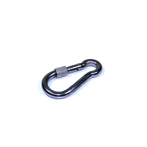 Ss Snap Hook Screwgate Carabiner No Eye 8X80mm Bs 720Kgs