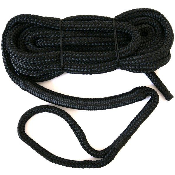 Double Braid Nylon Dock Line 16Mm X 5M - Black