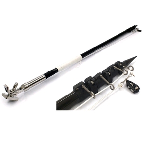 Stiffy Telescopic H/Duty Outrigger Set 14'6" Black (Orb Bases)