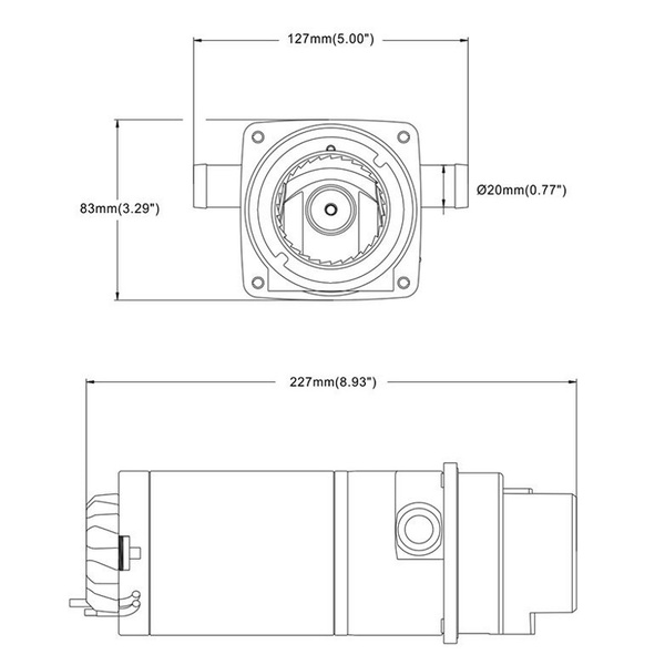 12V Electric Toilet Part- Motor And Pump Assembly (Complete)