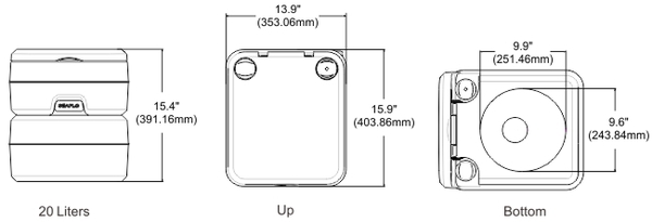 Chemical Portable 20L Toilet