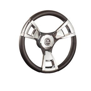 Italia Sport Chrome Thermomoulded Steering Wheel 13.8" Alloy Centre