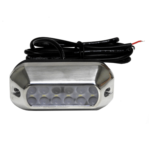 Light Underwater/Above White W/Ss Trim 180Lms 12V