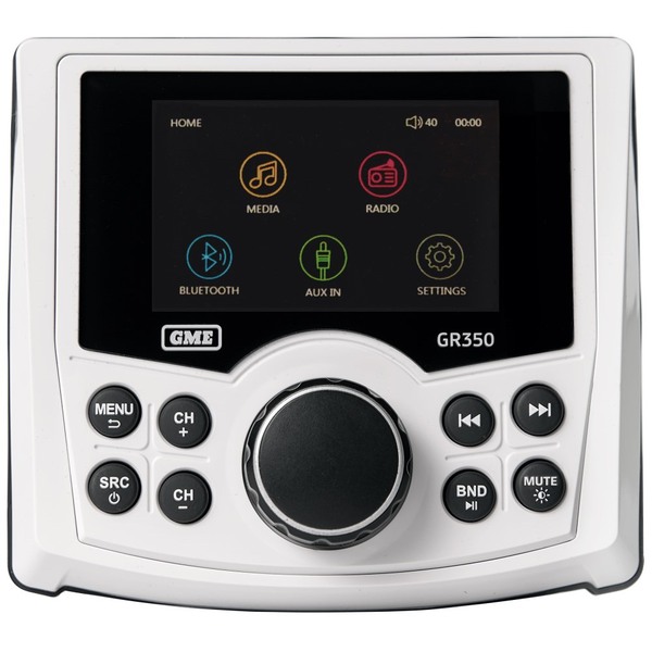 Gr350btw Compact Marine Stereo - White 