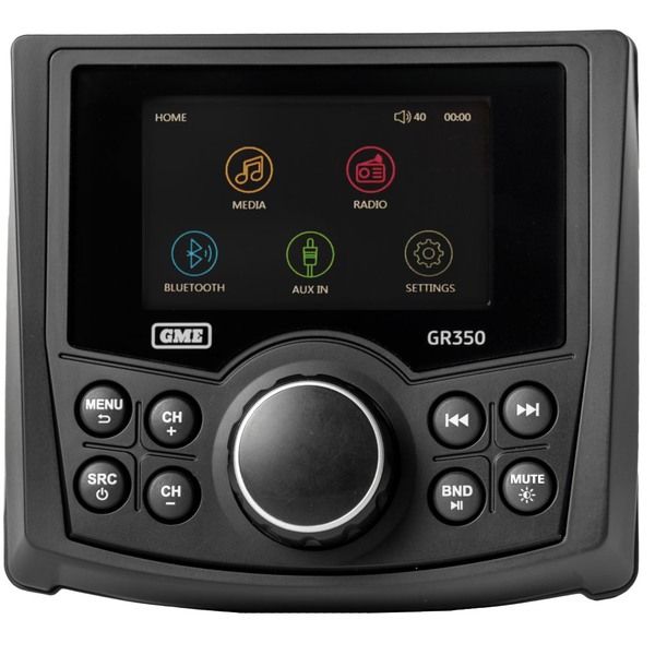 Gr350bt Compact Marine Stereo - Black