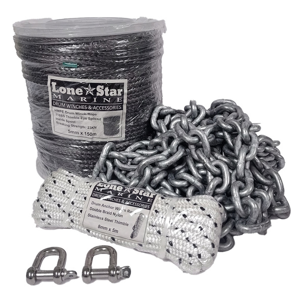 Gx2 Anchor Winch Drum Rope/Chain Kit Hi Spec 