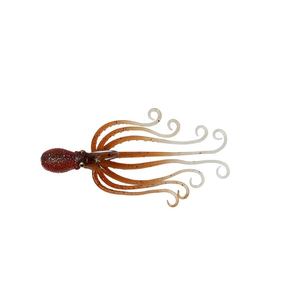 3D Octopus Lure - Brown Glow