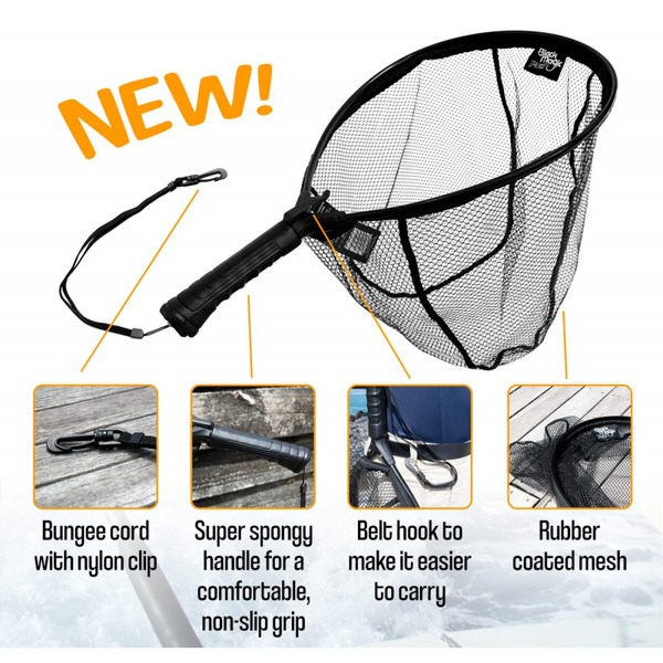 Short Handle Landing Net With Bungy Cord