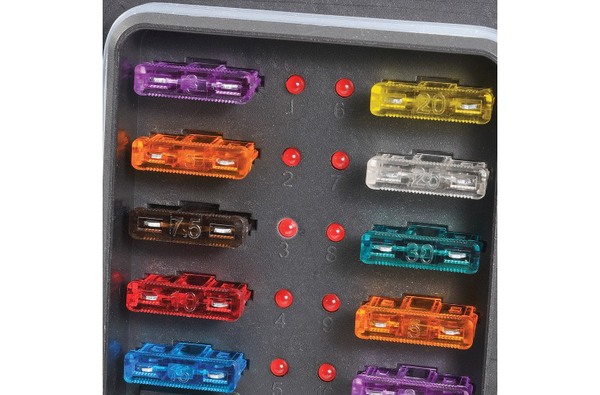 10-Way Weatherproof Ats Blade Fuse Holder - Std Size (New)
