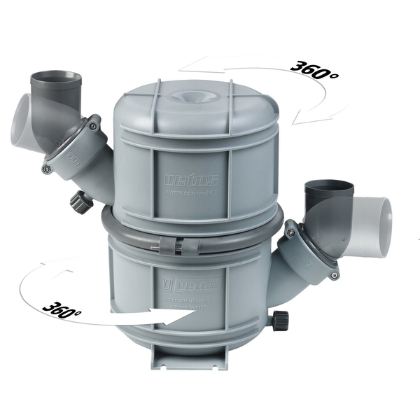 Waterlock Muffler With Rotatable Inlet / Outlet