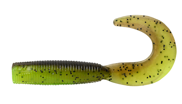 Baitjunkie 2.5" Grub Softbait - Gp Chartreuse Uv