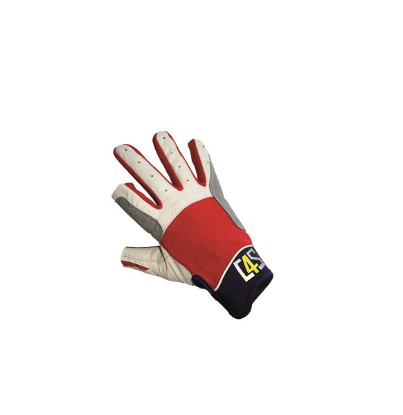 3 Full Finger Cruising Sailing Gloves - Red 