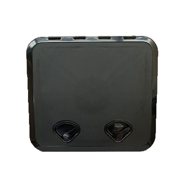 520Mm X 460Mm Abs 2 Latch Hatch - Black