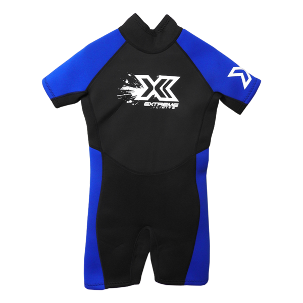 Extreme Limits Youth Steamer Suit - Black / Blue