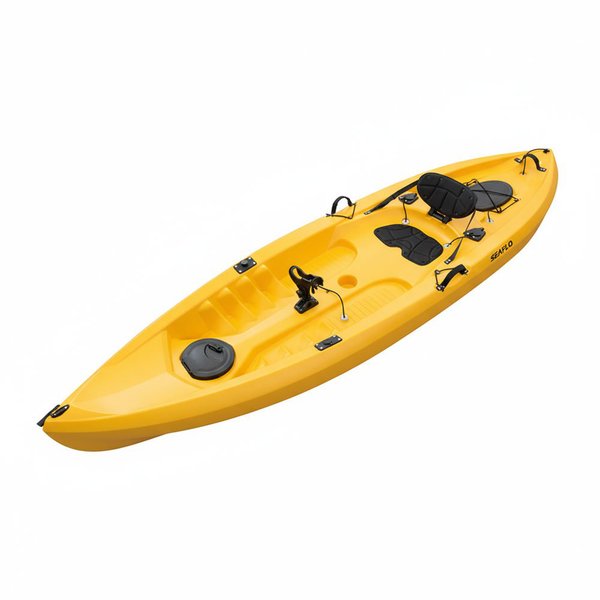 3.05M Fishing Kayak W/Wheel, Rodholders -Yellow