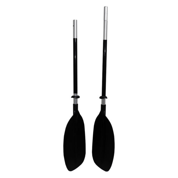 Black Asymetric Kayak Paddle 217Cm 2-Pc