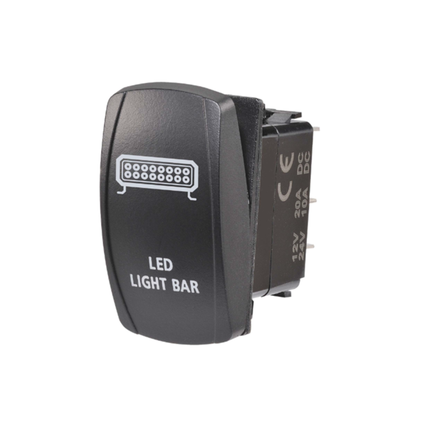 Light Bar Rocker Switch With Blue Led - 12/24V